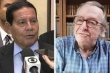 Mourão ameaça processar Olavo de Carvalho por ataques infames 