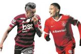 Bruno Henrique e Guerrero travam duelo de artilheiros em Flamengo x Internacional