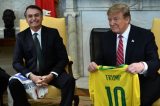 Bolsonaro diz ‘I love you’ para Trump, que desdenha: ‘Bom te ver de novo’