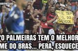 Torcida do Flamengo vai à loucura com ‘chocolate’ em cima do Palmeiras; confira memes!