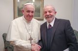 Lula se encontra com Papa no Vaticano e diz que tema foi ‘mundo mais justo e fraterno’