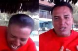 Susto! Leo Dias toma choque ao vivo durante entrevista com Belutti