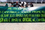 Militares da reserva protestam contra Bolsonaro