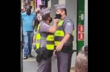 PM aponta arma para o rosto de outro policial no centro de São Paulo (vídeo)