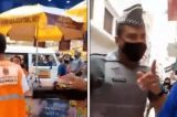 VÍDEO: PMs pisam em pescoço de vendedor de açaí até ele desmaiar