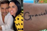Graciele sobre tatuagem de Zezé Di Camargo: “Caí no choro”