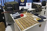 Polícia prende suspeitos de roubos a bancos flagrados com explosivos e fuzil