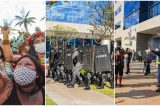 Repressão: indígenas são recebidos com bombas na Funai em Brasília; veja vídeos