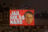 Vídeo: Projeção na Torre de Londres pede prisão de Bolsonaro