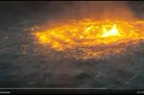 Imagens impressionantes de fogo na superfície do mar do Golfo do México; veja aqui