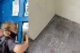 Vídeo: idoso chega atrasado a ponto de vacinação contra a Covid, ofende funcionários e quebra vidraça