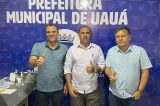 Prefeito e vice de Uauá recebem visita de Jilson Cardoso, prefeito de Canudos