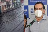 Via de R$ 6 milhões inaugurada por Bruno para evitar alagamento, alaga com chuva Via de R$ 6 milhões inaugurada por Bruno para evitar alagamento, alaga com chuva