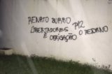 Muro no Flamengo é pichado com xingamento a Renato: “Libertadores é obrigação”