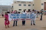 APLB Sindicato em Juazeiro participa de manifestação dos trabalhadores em educação de Abaré pela luta do piso nacional do magistério 
