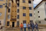 Defesa Civil de Juazeiro avalia estrutura de apartamento onde ocorreu incêndio no Residencial São Francisco