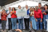 Ao lado de Vilmar Cappellaro, Paulo Câmara inaugura trecho da Estrada da Uva e do Vinho e formaliza repasse de recursos de quase R$ 5 milhões para Lagoa Grande