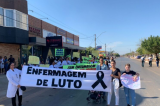 Profissionais de enfermagem protestam contra suspensão do piso Profissionais de enfermagem protestam contra suspensão do piso