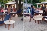 Moradores se revoltam e retiram móveis de pousada colocados em praia de Boipeba