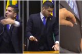 VÍDEO: Descontrolado, deputado bolsonarista quebra microfone da Câmara