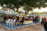 Ex-prefeito Ednaldo Barros prestigia entrega da praça da Bíblia, em Minas de Cabeludas, na zona rural de Sento Sé; praça foi construída com recursos próprios da associação