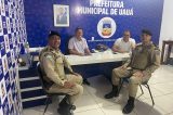 Comandante regional da Polícia Militar reúne-se com prefeito e vice de Uauá para tratar da escolha de terreno para construção do 4º Pelotão