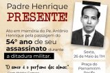 Ato na sexta (26) homenageia o Padre Henrique, assassinado durante a ditadura militar