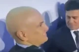 Veja o exato momento em que Moro tenta puxar assunto com Moraes, mas é ignorado pelo ministro do STF (vídeo)