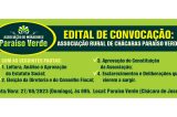 Direção da Associação Rural de Chácaras Paraíso Verde lança Edital convocando associados à participarem de Assembleia Geral neste domingo