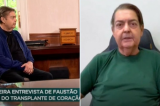 “A vida passa muito rápido”, diz Faustão ao aparecer na TV pela primeira vez após transplante