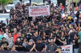 Polícias nas ruas em protesto contra descaso do Governo de Raquel com a segurança