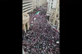 Multidão faz ato pela liberdade do povo palestino em Londres
