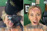 Influencer que ‘tatuou’ o nome do namorado na testa é desmascarada por famoso tatuador: ‘100% fake’