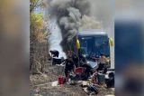 VÍDEO: Ônibus com banda de Matheus Fernandes pega fogo no Ceará; confira