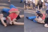 VÍDEO: Motorista é agredido após tentar separar briga em frente a colégio