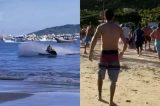 VÍDEO: Piloto de Jetski apanha de banhistas, após realizar manobras perigosas