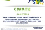 PRTB convoca pré-candidatos a vereadores para reunião