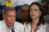 “Ganhamos com 70%”, diz líder opositora María Corina Machado ao rejeitar reeleição de Maduro