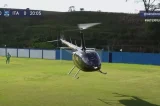 VÍDEO: Para embarque de deputado, helicóptero pousa no gramado e interrompe partida do intermunicipal