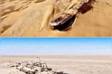 Navio encontrado no deserto com tesouro