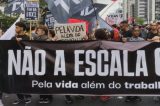 Manifestantes vão às ruas pelo fim da escala de trabalho 6×1