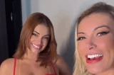 Andressa Urach grava vídeo adulto com atriz sem parte do corpo