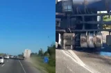 VÍDEO: Caminhoneiro visivelmente embriagado tomba carreta na BR-324 e abandona veículo antes da chegada da PRF