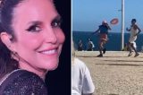 VÍDEO: Ação de novo EP de Ivete Sangalo acaba em polêmica no Farol da Barra