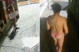 Homem é filmado de calcinha se masturbando em quiosque de praia Homem é filmado de calcinha se masturbando em quiosque de praia