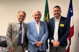Marcos e Leonardo são recebidos por Ângelo Coronel