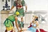 Júlio César e a rainha Cleópatra VII