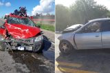 Colisão entre carro e caminhonete deixa três feridos na BR-232, em Pesqueira