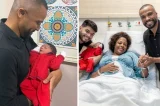 Alexandre Pires se torna avô e posa ao lado do neto recém-nascido