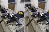 Membro de facção colide veículo durante fuga da polícia e acaba flagrado com arsenal de armas; confira